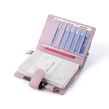 財布式 B6 革 ノート カバー