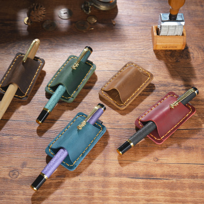 革 一本差し 手帳 ペンホルダー