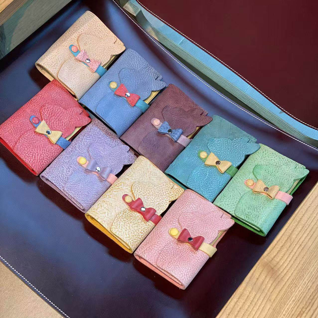 A7 6穴 バインダー ウサギ 革カバー ノート