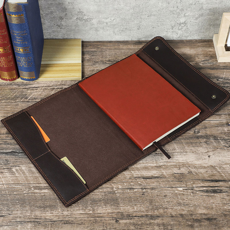 B5 三つ折り 革 ノート カバー