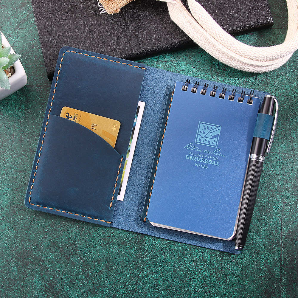 持ち歩き メモ帳 革ノート カバー