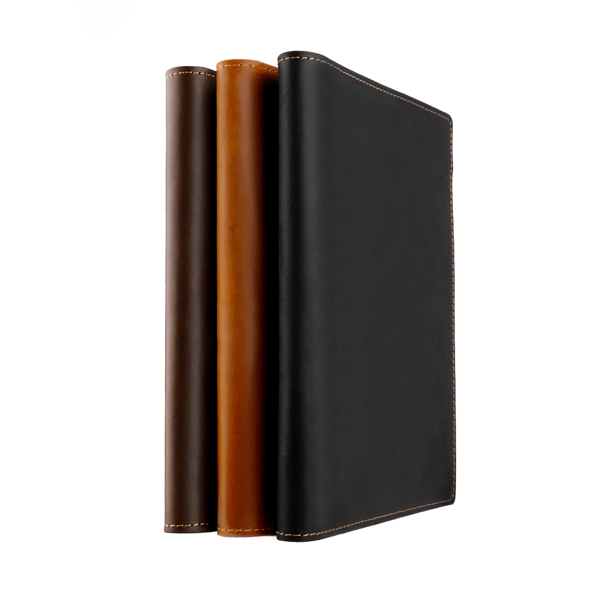 B5 革 ノート カバー ペンホルダー 大容量収納 10.5/11 インチ iPad Pro対応 ポケット カードホルダー付き