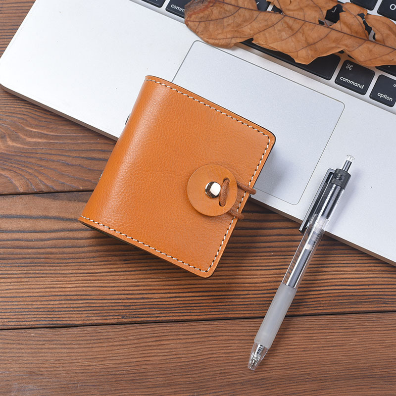 A9 3穴 バインダー メモ帳 植物鞣し革 カバー ノート ボタン閉め