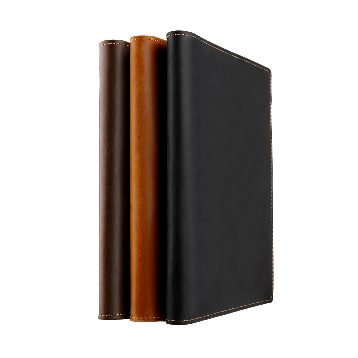 B5 革 ノート カバー ペンホルダー 大容量収納 10.5/11 インチ iPad Pro対応 ポケット カードホルダー付き