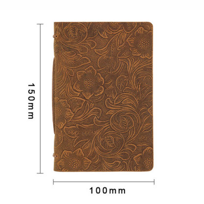 A6 文庫本 革カバー ノート 手縫い システム手帳