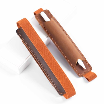 革 手帳用 ペンホルダー ペンケース バンド付き