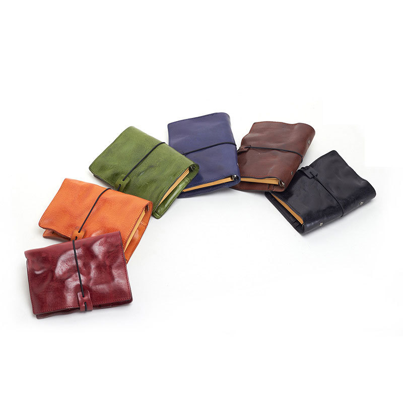 A6 6穴 バインダー 大容量収納 植物鞣し革 カバー ノート