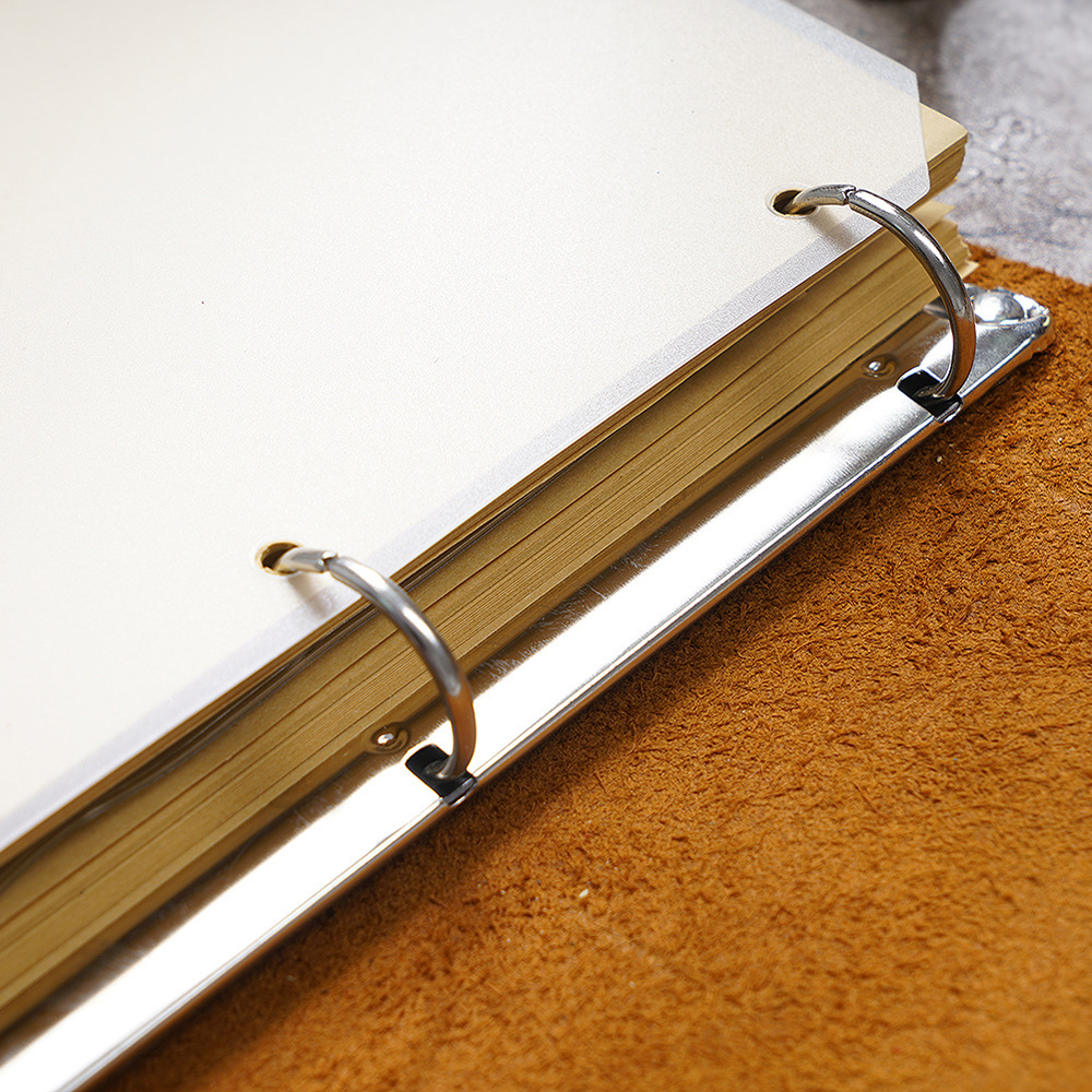 A4 4穴 バインダー 革カバー ノート