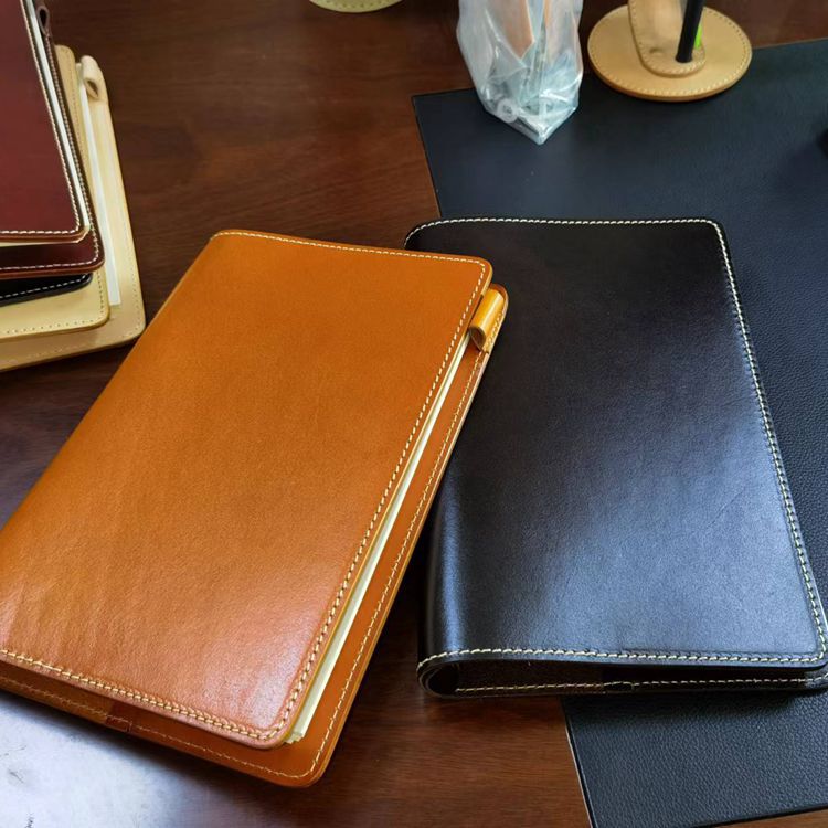 A5 6穴 バインダー 大容量収納 植物鞣し革 カバー ノート