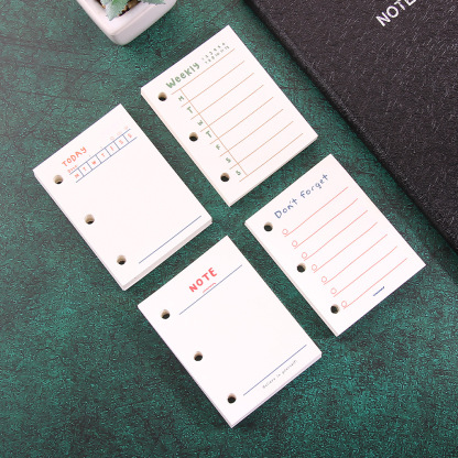 A9 3穴 バインダー メモ帳 革カバー ノート ボタン閉め