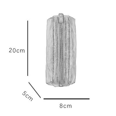 植物鞣し革 大容量 ファスナー ペンケース 