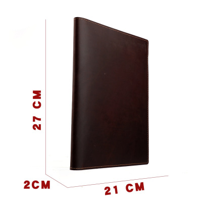 B5 革 ノート カバー ペンホルダー 大容量収納 10.5/11 インチ iPad Pro対応 ポケット カードホルダー付き