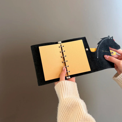 A7 6穴 バインダー 馬 革カバー ノート