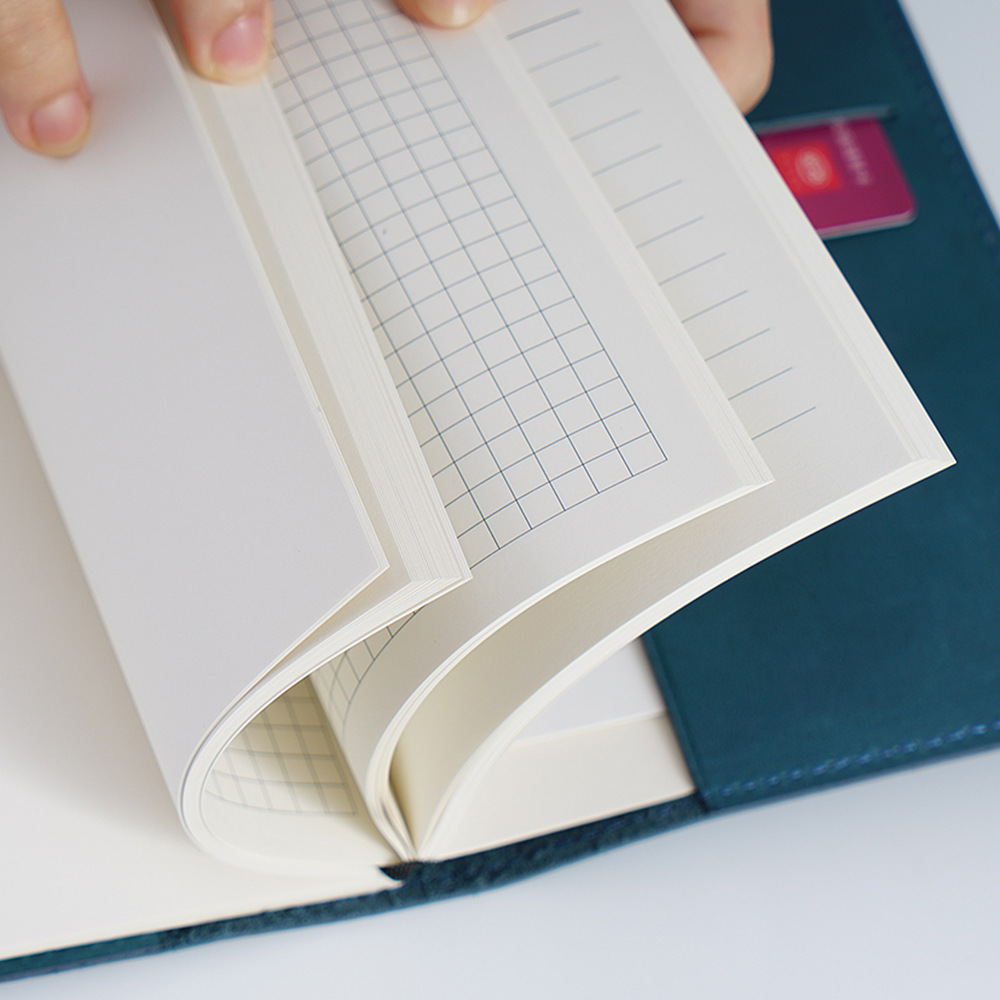 A6 革 ノート カバー ペンホルダー カードホルダー付き