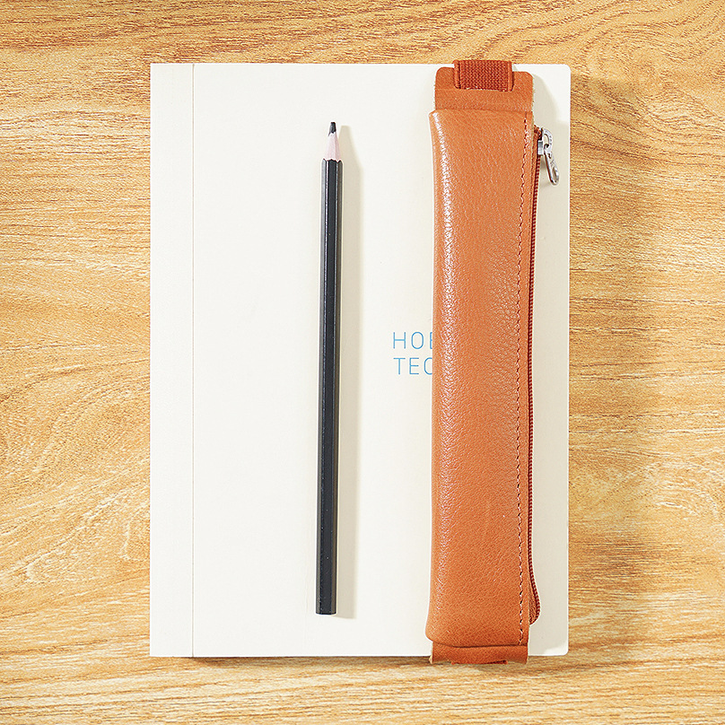 手帳用 ペンホルダー バンド付き 植物鞣し革 スリム ペンケース