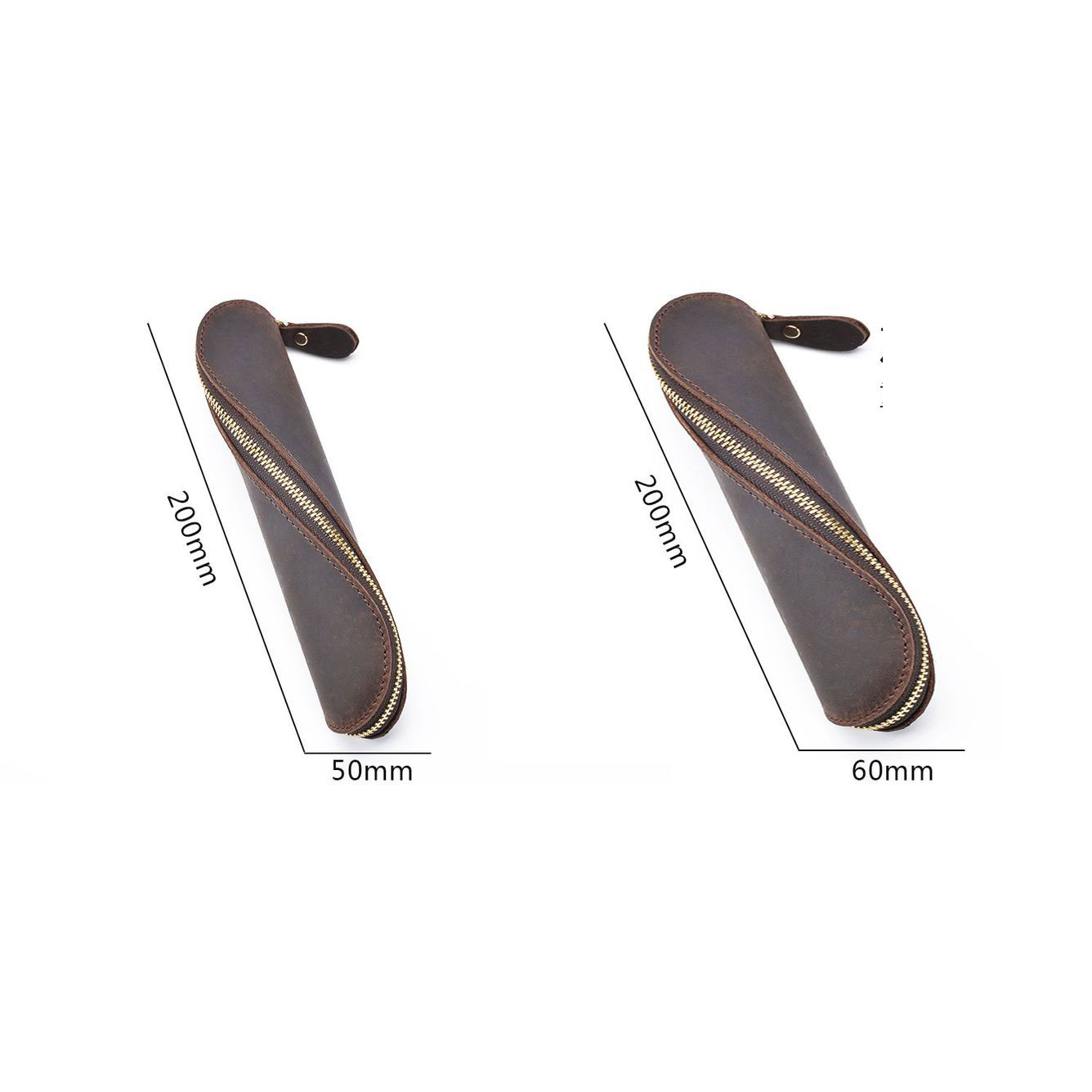 革 ペンケース S型 ファスナー筆箱