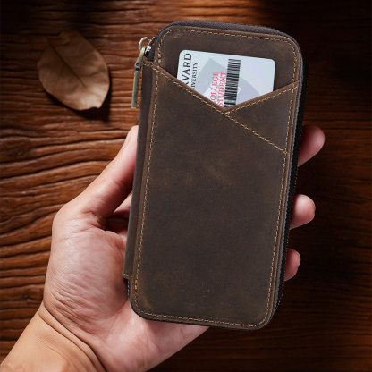 革 ペンケース 5本差し 高級万年筆対応 小物収納 筆箱