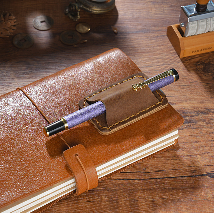 革 一本差し 手帳 ペンホルダー