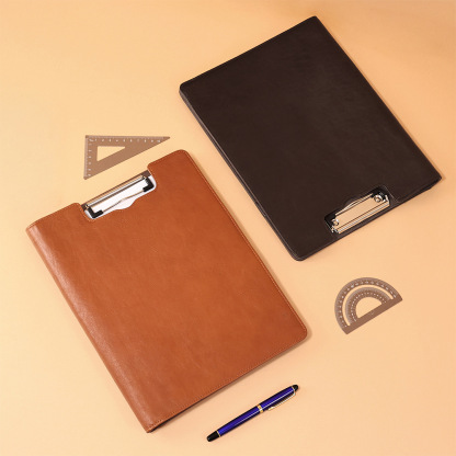 A4 二つ折り クリップボード 革 ファイル バインダー