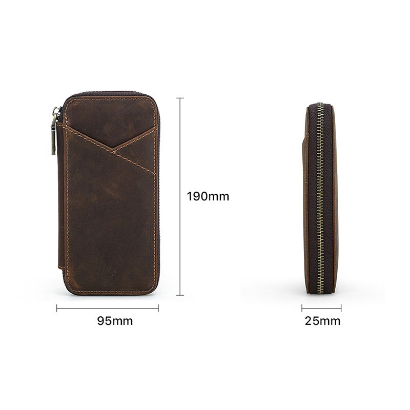 革 ペンケース 5本差し 高級万年筆対応 小物収納 筆箱