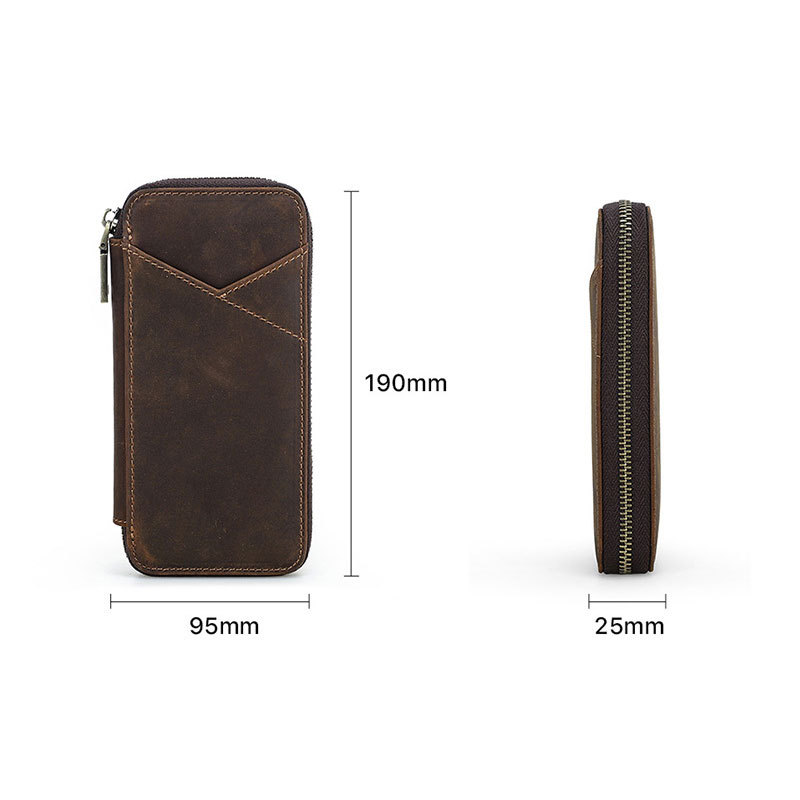 革 ペンケース 5本差し 高級万年筆対応 小物収納 筆箱