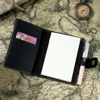 B7 ミニノート 革 カバー