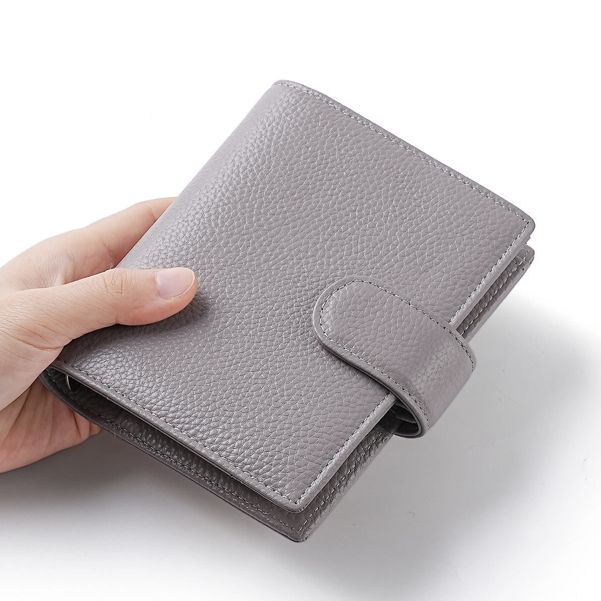 A7 財布式 6穴 バインダー 大容量収納 革カバー ノート