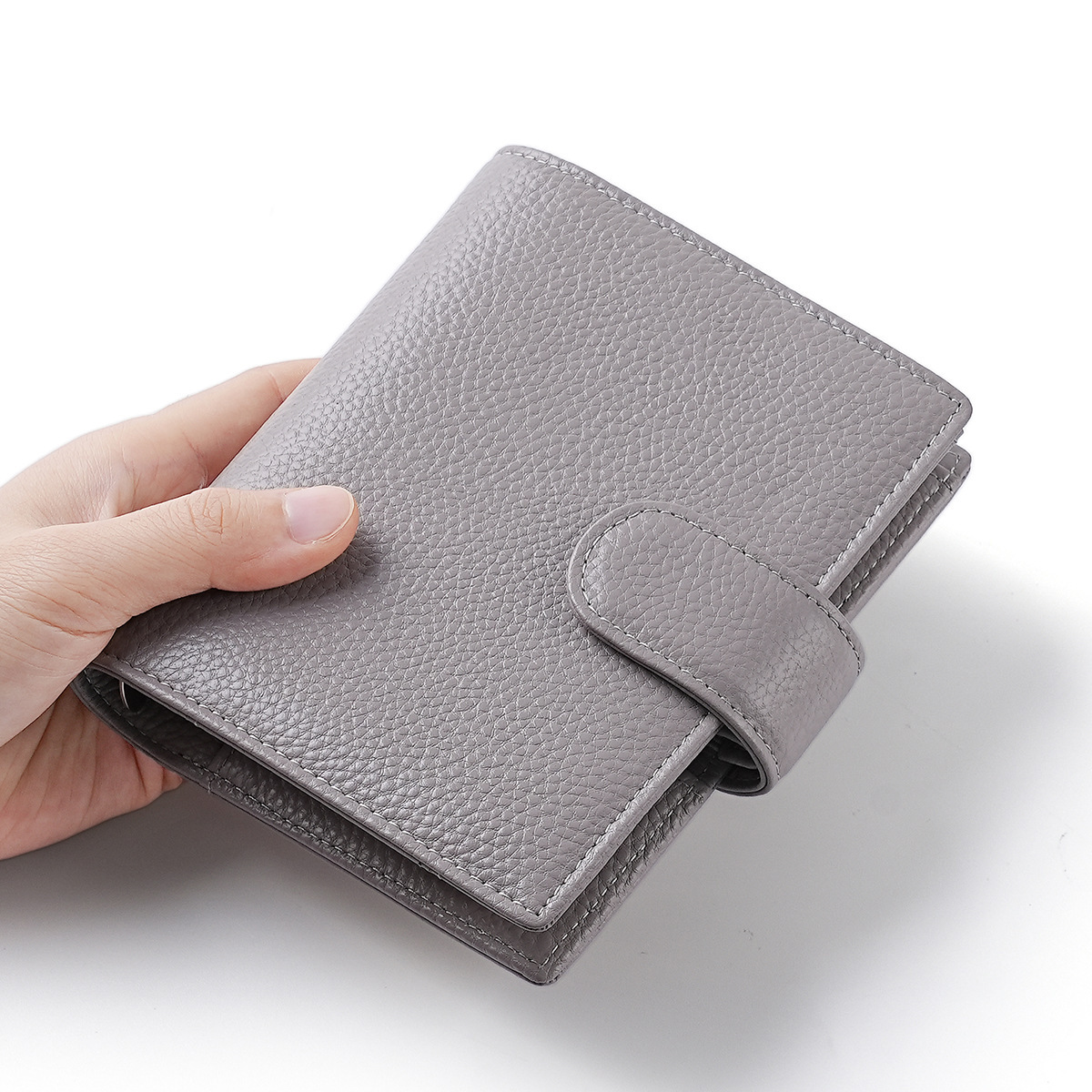 A7 財布式 6穴 バインダー 大容量収納 革カバー ノート