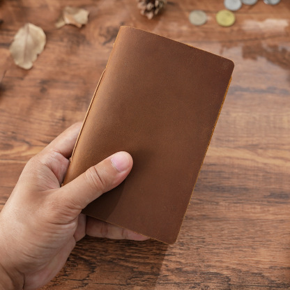 A6 文庫本 革カバー ノート 手縫い システム手帳