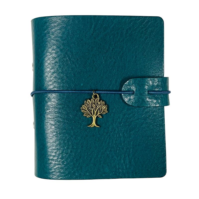 A9 3穴 バインダー 可愛い メモ帳 植物鞣し革 カバー ノート