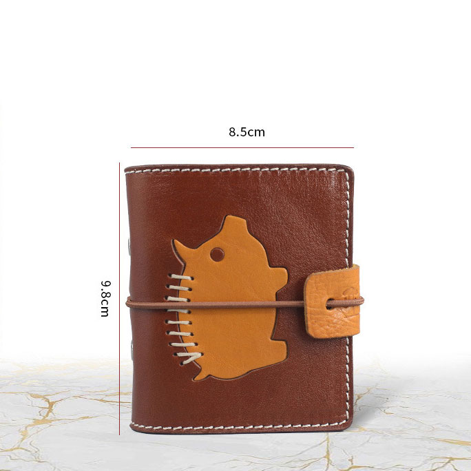 A9 3穴 バインダー メモ帳 イノシシ 植物鞣し革 カバー ノート