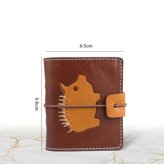 A9 3穴 バインダー メモ帳 イノシシ 植物鞣し革 カバー ノート