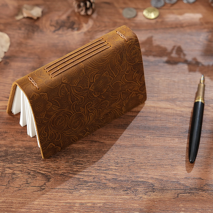 A6 文庫本 革カバー ノート 手縫い システム手帳