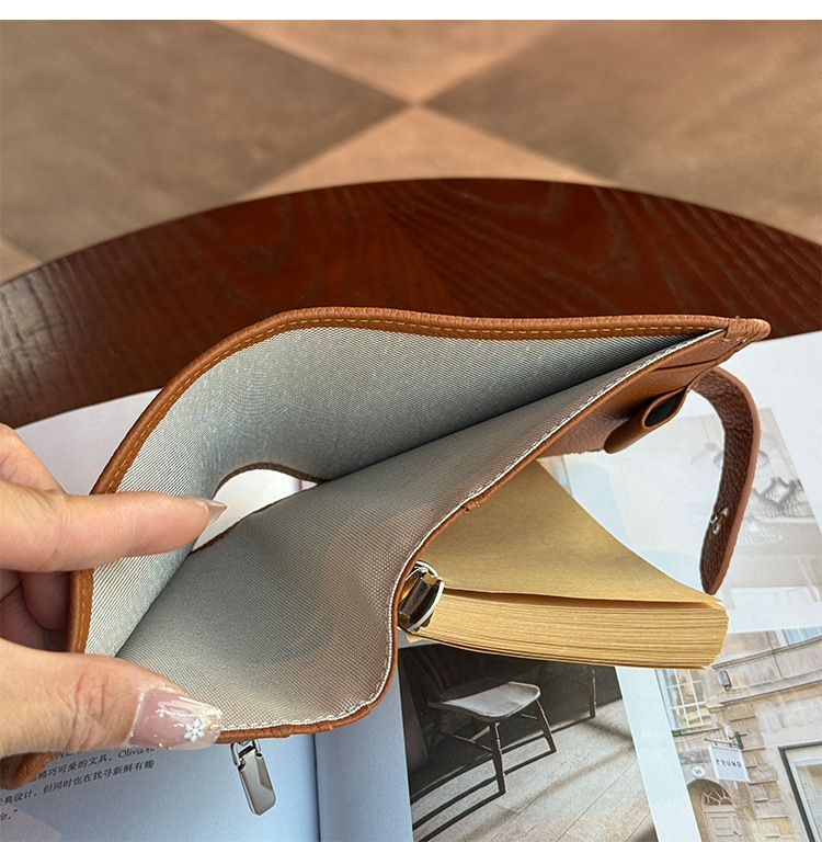 Ｍ5 5穴 バインダー 大容量収納 財布式 本革 カバー ノート