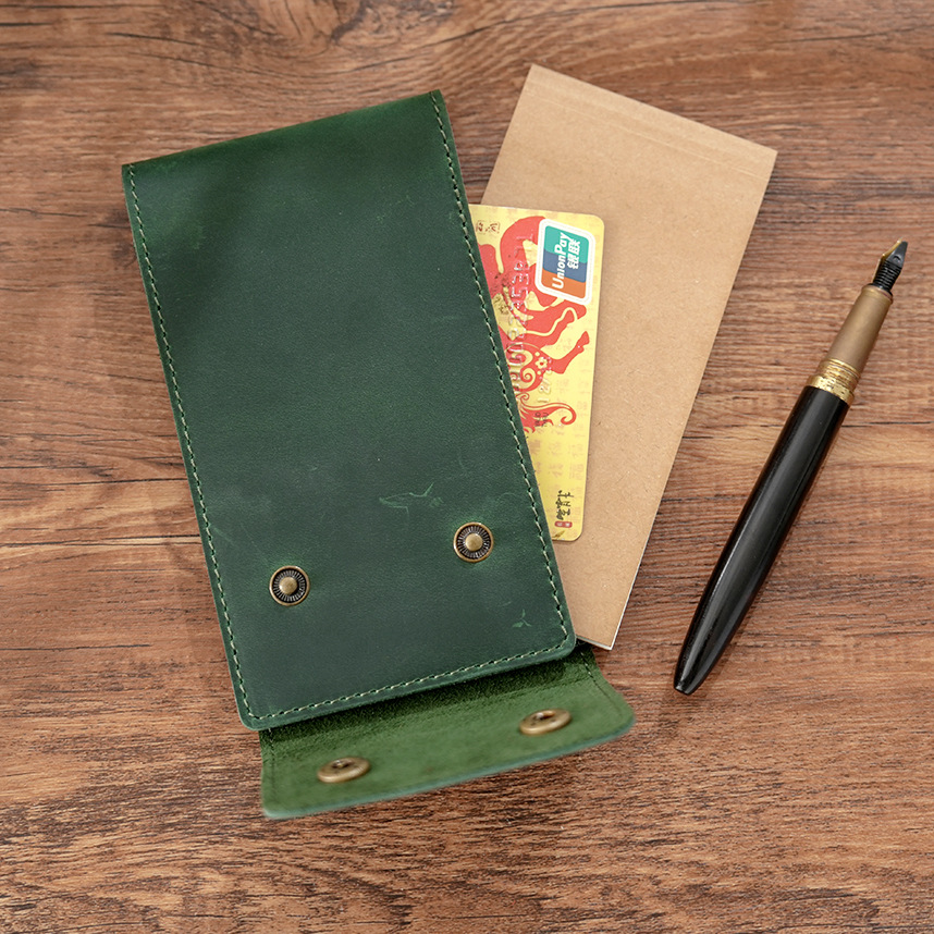 ミニ 革カバー ノート 持ち歩き メモ帳