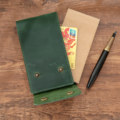 ミニ 革カバー ノート 持ち歩き メモ帳