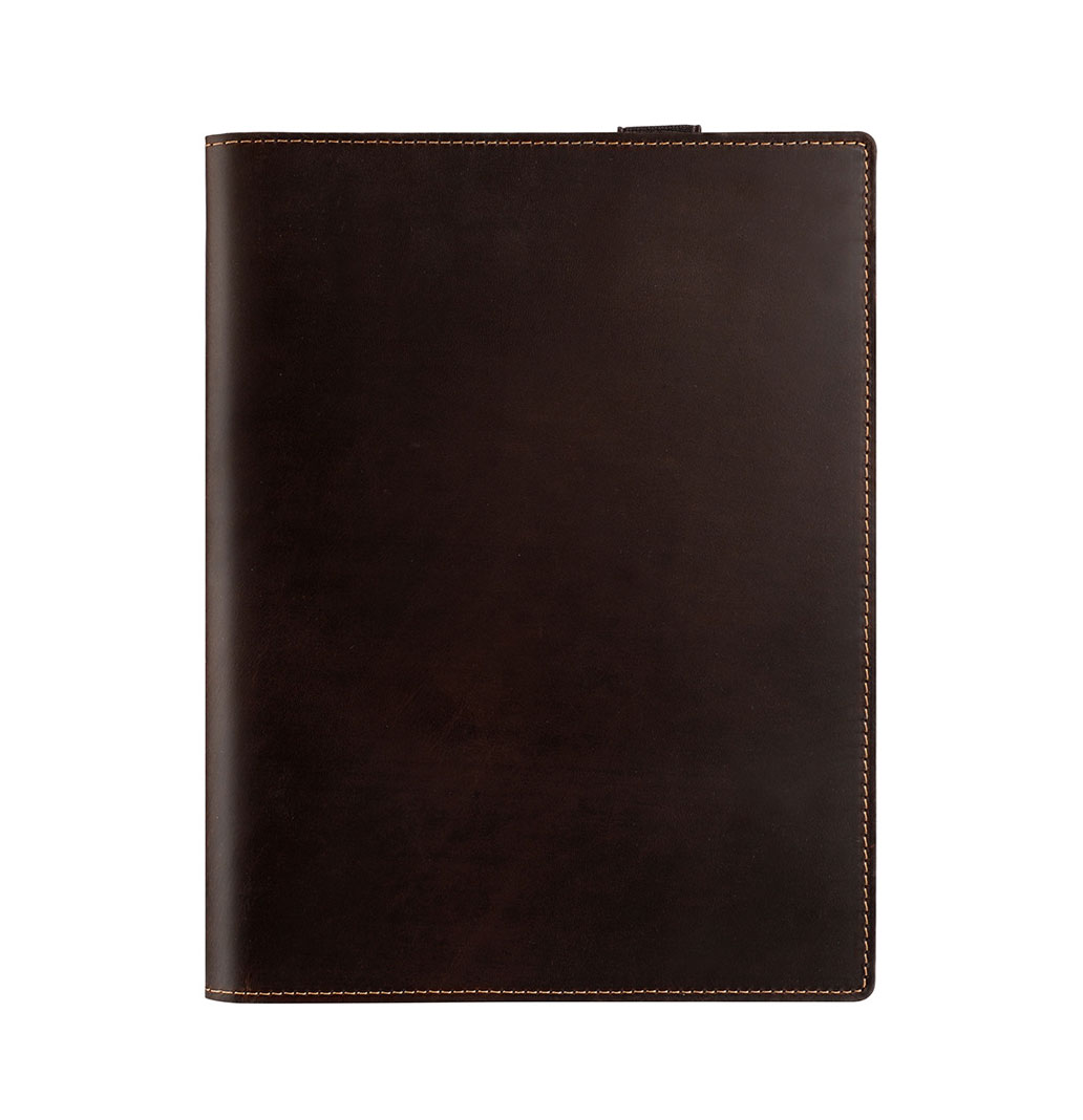 B5 革 ノート カバー ペンホルダー 大容量収納 10.5/11 インチ iPad Pro対応 ポケット カードホルダー付き