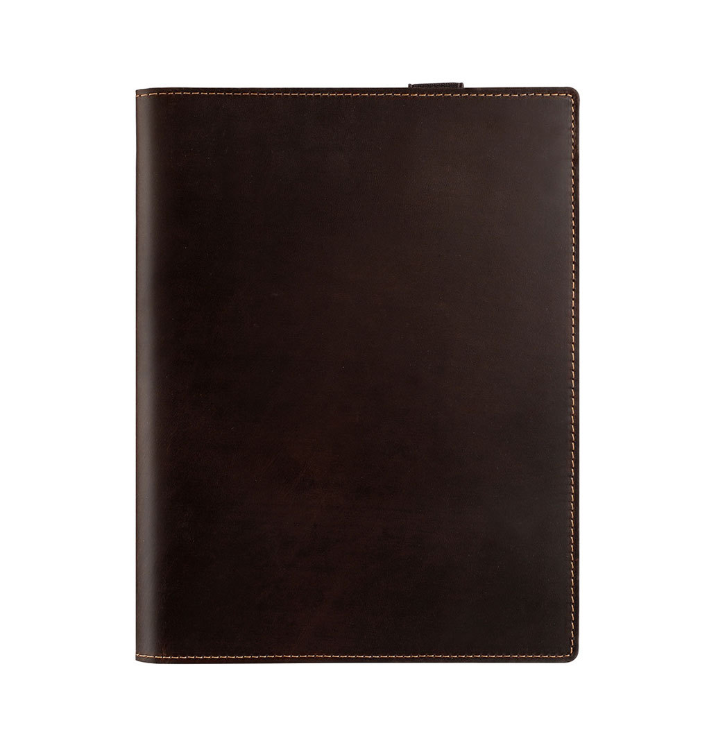 B5 革 ノート カバー ペンホルダー 大容量収納 10.5/11 インチ iPad Pro対応 ポケット カードホルダー付き