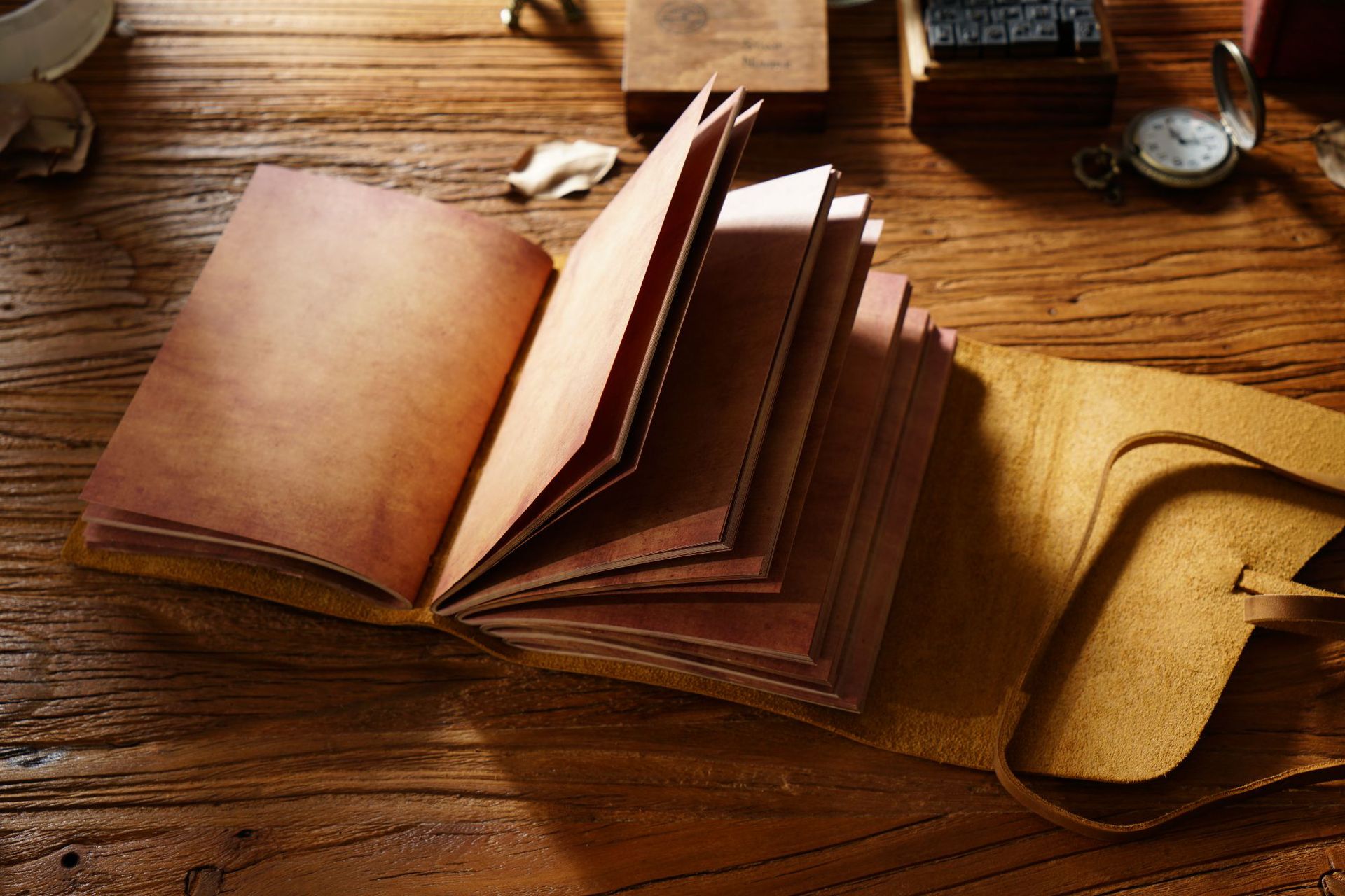 B6 革カバー ノート 手縫い システム手帳