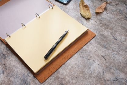 A4 4穴 バインダー 革カバー ノート