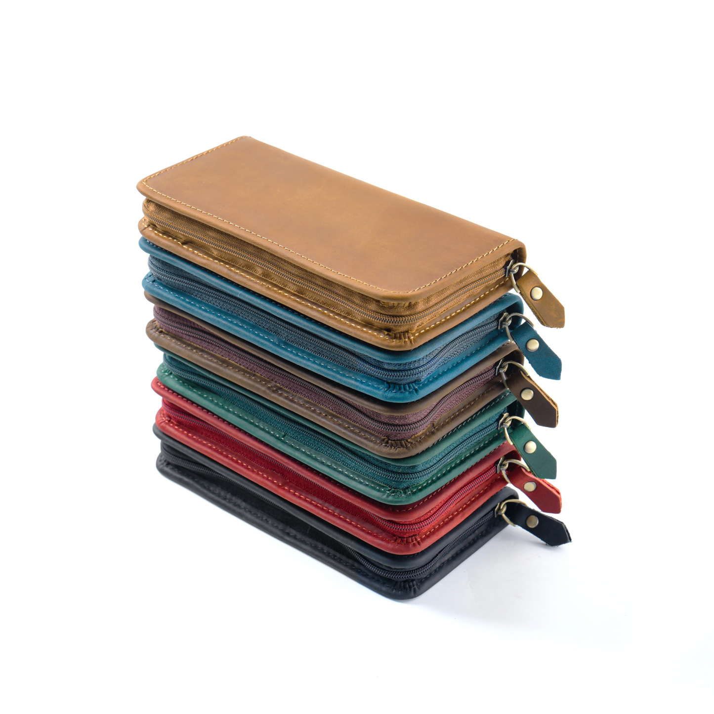 革 ペンケース 3本入れ ベルベット内部 高級万年筆対応