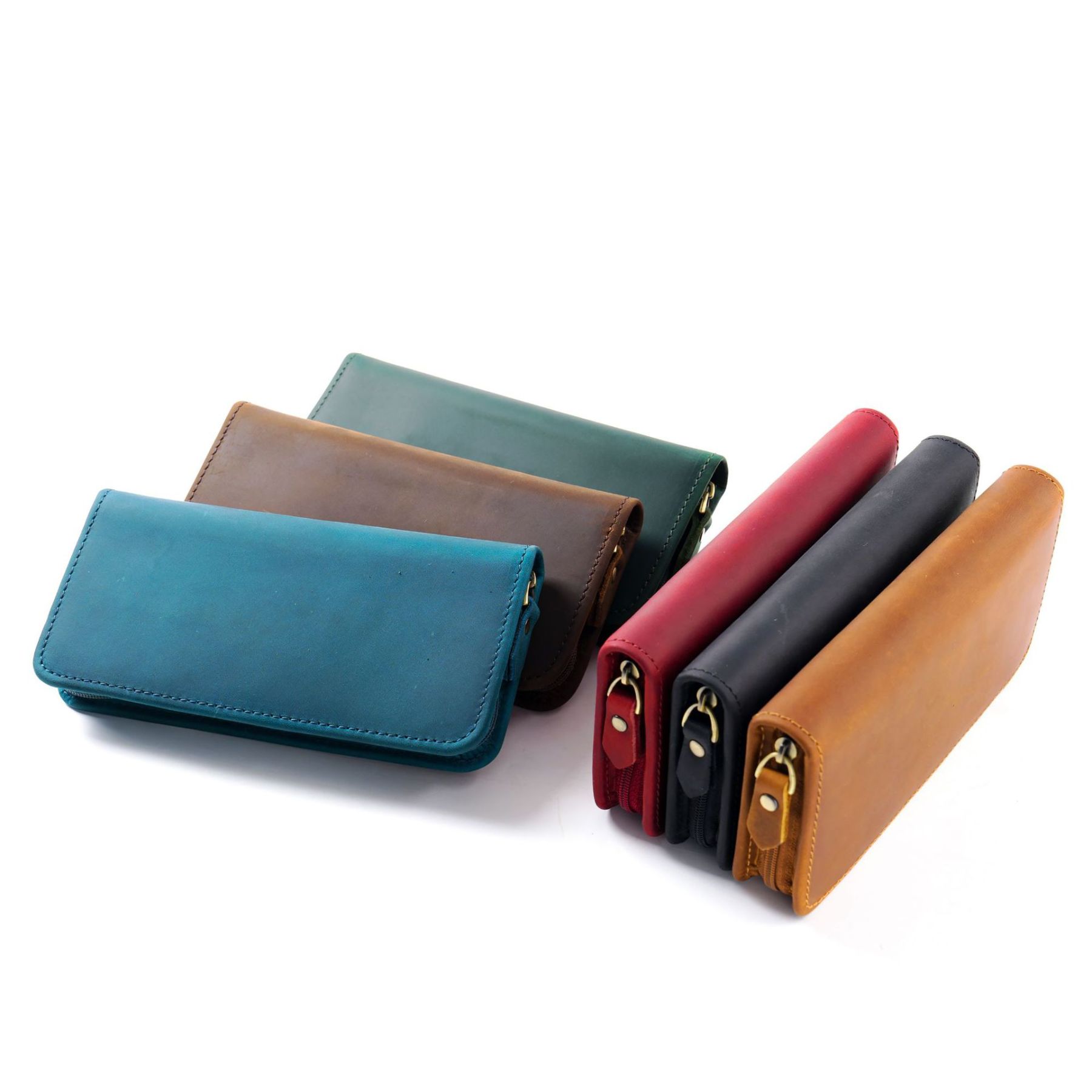 革 ペンケース 3本入れ ベルベット内部 高級万年筆対応