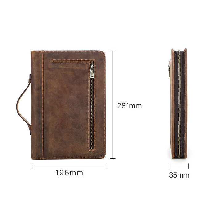 B5 ファスナー 革 ノート カバー トートバッグスタイル ブックカバー