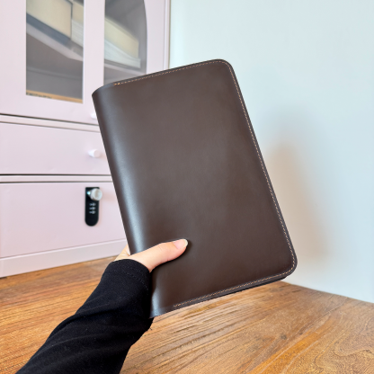 A5 大容量収納 革 ノート カバー