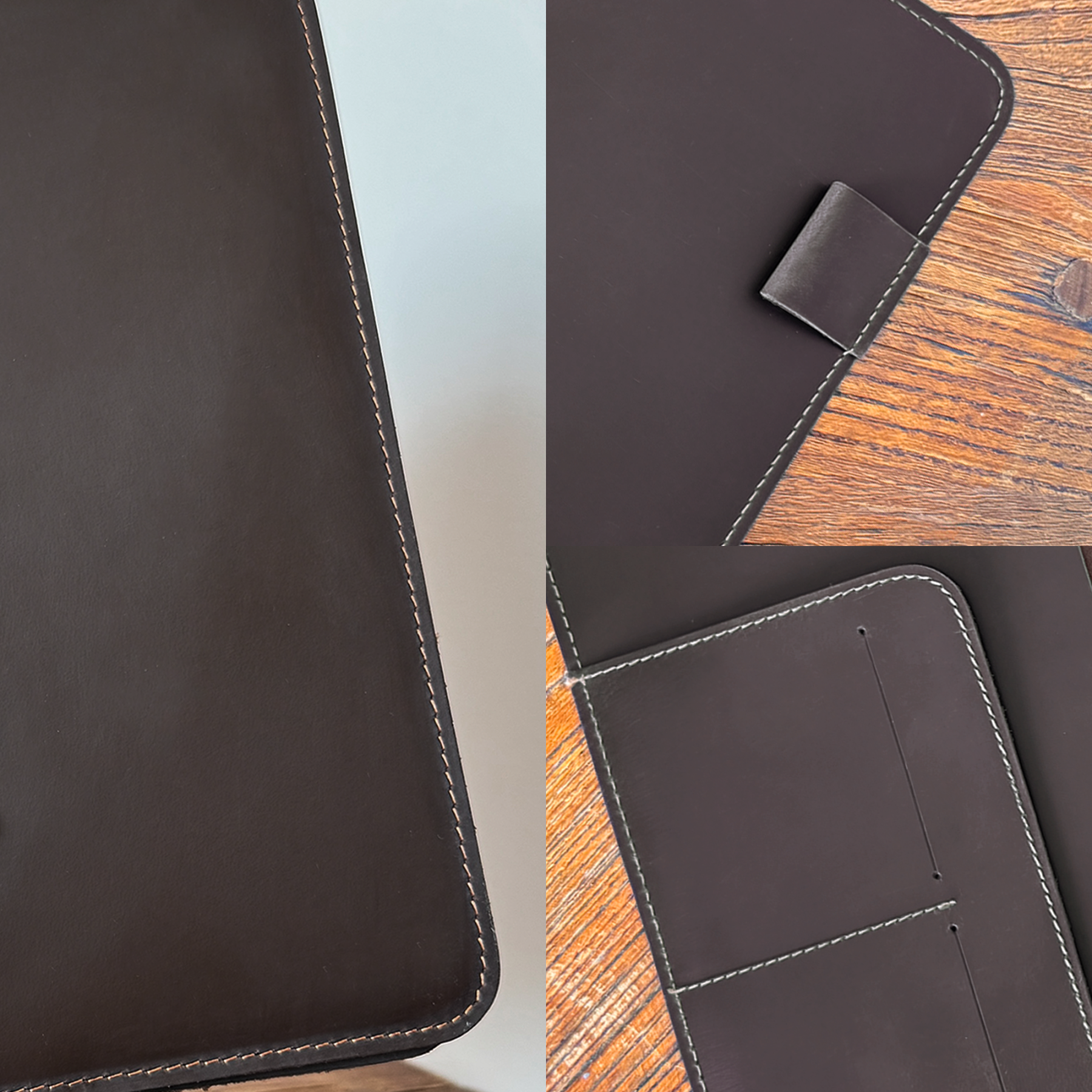 A5 大容量収納 革 ノート カバー