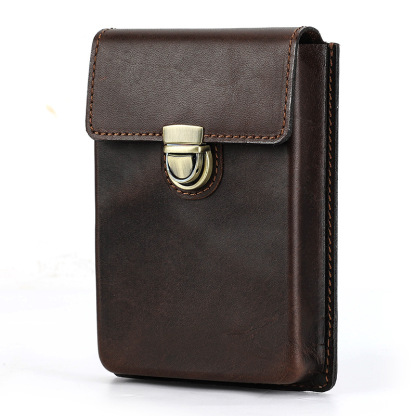 革 ペンケース 5本入れ 硬い筆箱 万年筆収納 スナップ閉め