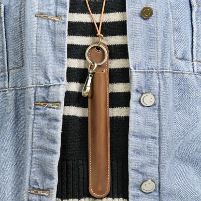 革 ペンホルダー 首掛け 一本差し ペンケース