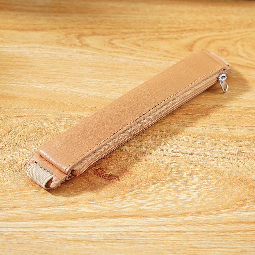 手帳用 ペンホルダー バンド付き 植物鞣し革 スリム ペンケース