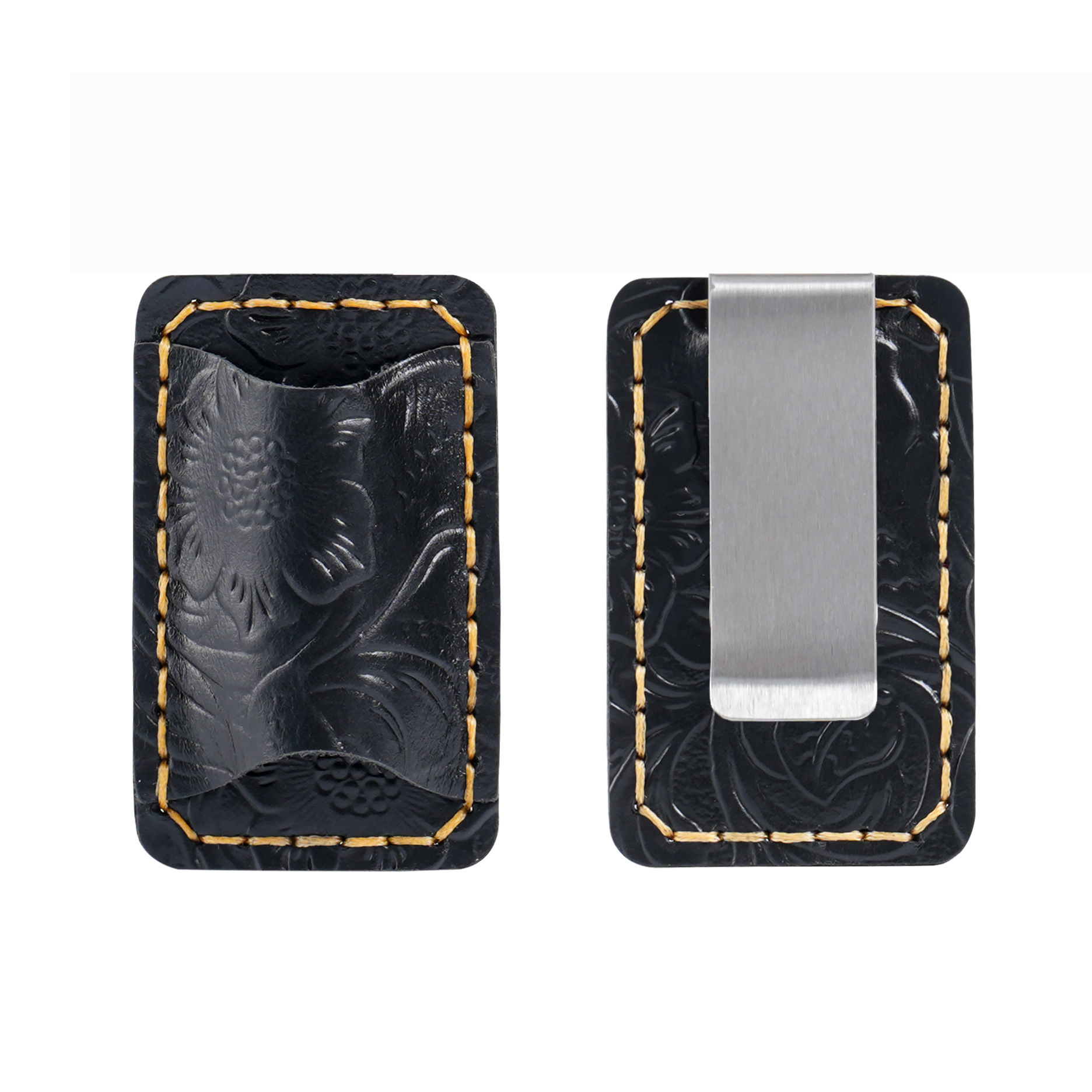 唐草模様 革 一本差し 手帳 ペンホルダー