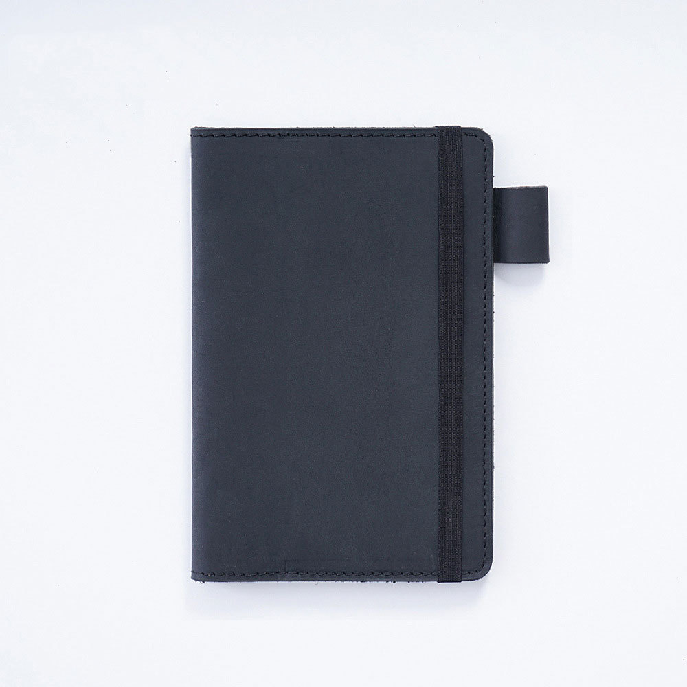 文庫本 革 ノート カバー ペンホルダー カードホルダー付き